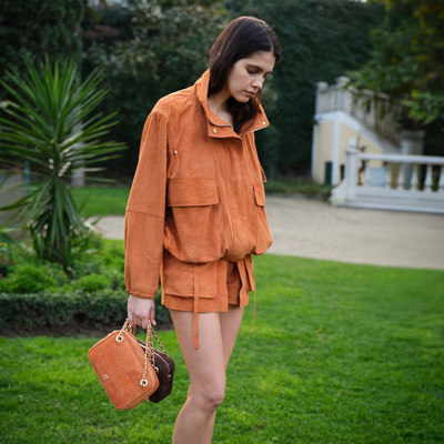 K15304 KADIN SÜET BOMBER CEKET