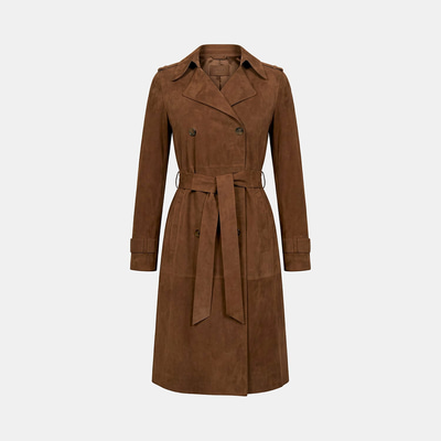 K15389 KADIN SÜET TRENÇKOT