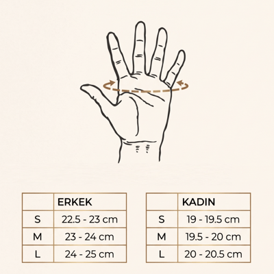 Kadın Acı Kahve Deri Eldiven