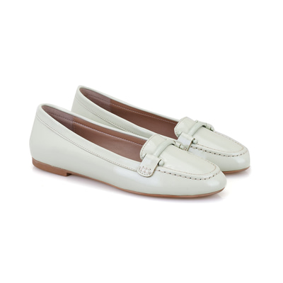 Kadın Açık Yeşil Deri Babet