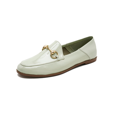 Kadın Açık Yeşil Rugan Deri Loafer