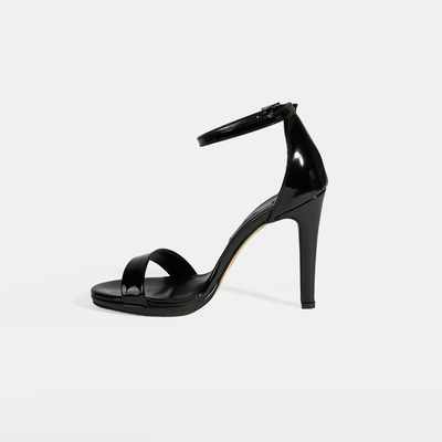 Kadın Bantlı Siyah Topuklu Abiye Sandalet