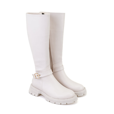 Kadın Bej Fermuarlı Çizme