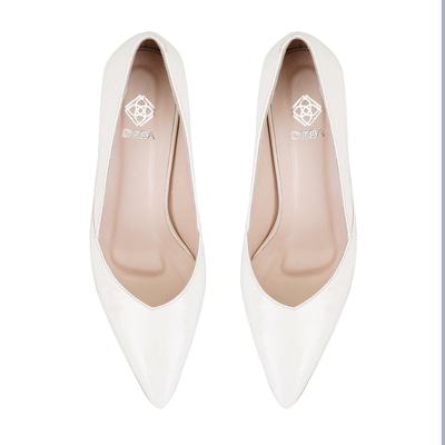 Kadın Bej Kroko Baskılı Rugan Deri Stiletto