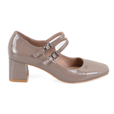 Kadın Bej Mary Jane Deri Klasik Ayakkabı