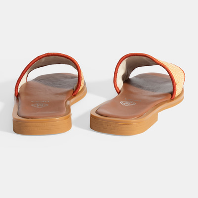 Kadın Bej Nakış Detaylı Hasır Terlik