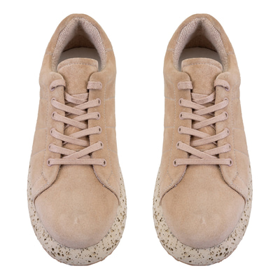 Kadın Bej Süet Deri Günlük Ayakkabı