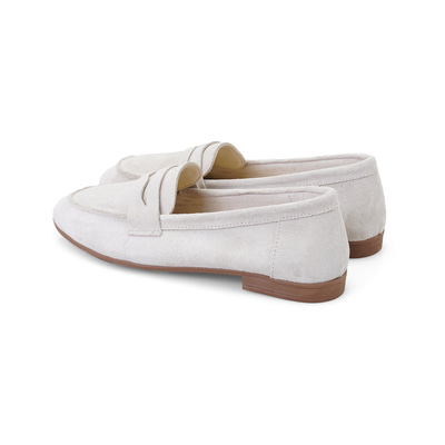 Kadın Bej Süet Deri Loafer