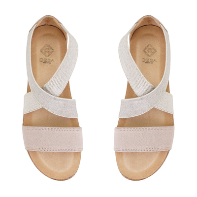 Kadın Bej Süet Deri Sandalet