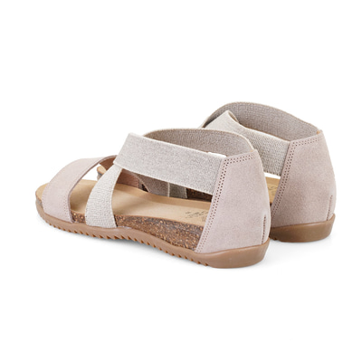 Kadın Bej Süet Deri Sandalet