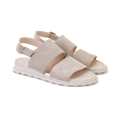 Kadın Bej Süet Deri Sandalet