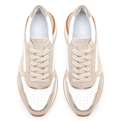 Kadın Bej Süet Deri Spor Ayakkabı