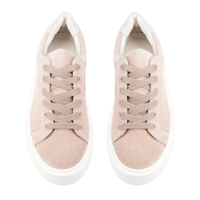 Kadın Bej Süet Deri Spor Ayakkabı