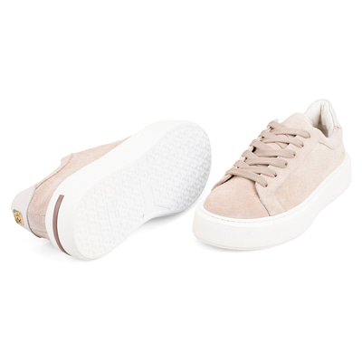 Kadın Bej Süet Deri Spor Ayakkabı