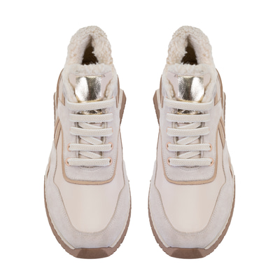 Kadın Bej Süet Deri Spor Ayakkabı