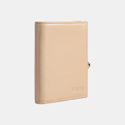 Kadın Bej Zincir Detaylı Deri Cüzdan