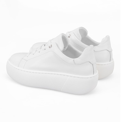 Kadın Beyaz Deri Günlük Ayakkabı