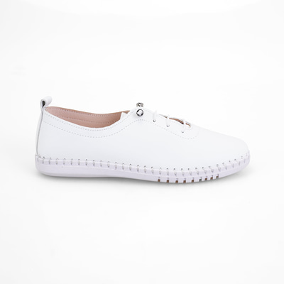 Kadın Beyaz Deri Günlük Ayakkabı