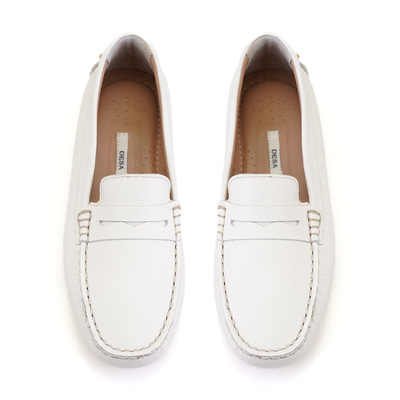 Kadın Beyaz Deri Loafer