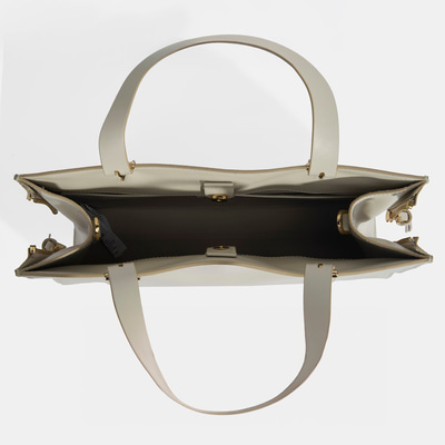 Kadın Beyaz Deri Omuz Çantası