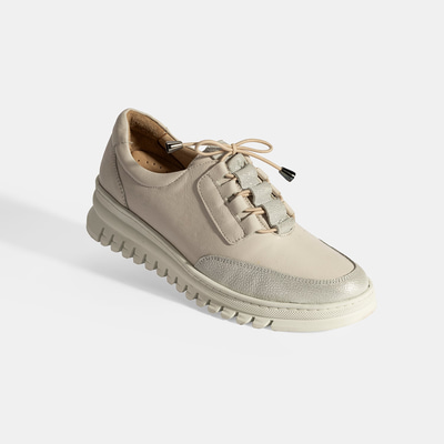 Kadın Beyaz DesaComfort Deri Bağcıklı Günlük Ayakkabı