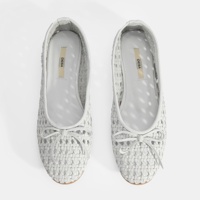 Kadın Beyaz Fiyonk Detaylı Örgü Babet