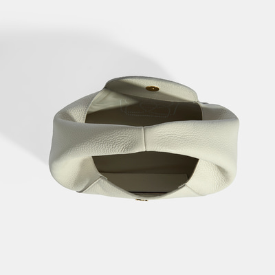 Kadın Beyaz Logo Baskılı Deri El Çantası