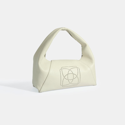 Kadın Beyaz Logo Baskılı Deri El Çantası