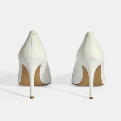 Kadın Beyaz Napa Deri Stiletto