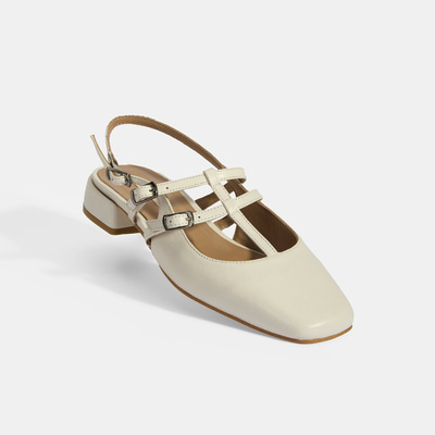 Kadın Beyaz Tokalı Deri Günlük Ayakkabı