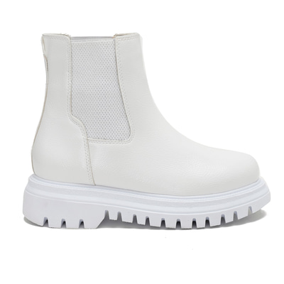 Kadın Beyaz Yandan Lastikli Chelsea Bot