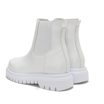 Kadın Beyaz Yandan Lastikli Chelsea Bot