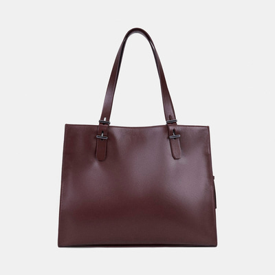 Kadın Bordo Cüzdan Aksesuarlı Deri Omuz Çantası