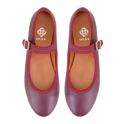 Kadın Bordo Deri Babet