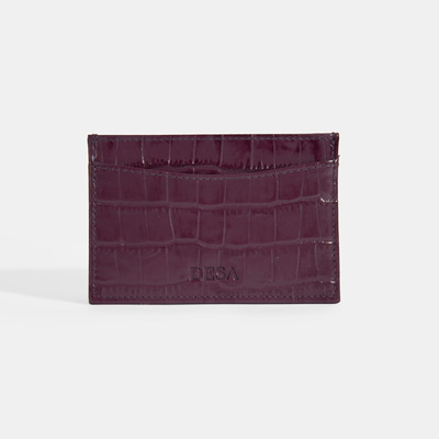 Kadın Bordo Deri Kartlık