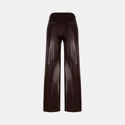 Kadın Bordo Deri Pantolon