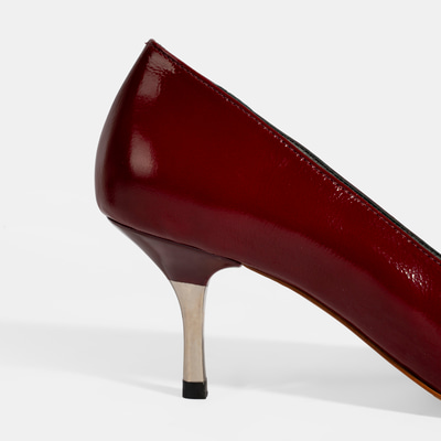 Kadın Bordo Deri Stiletto