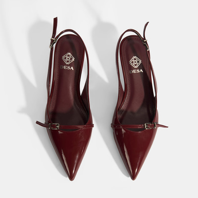 Kadın Bordo Topuklu Klasik Ayakkabı