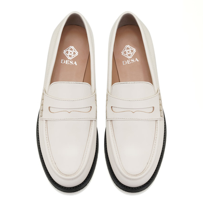 Kadın Ekru Deri Loafer
