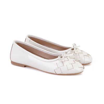 Kadın Ekru Rugan Deri Babet