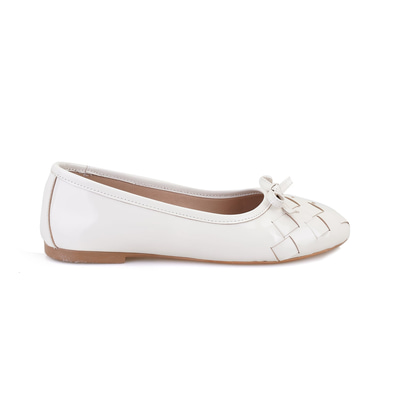 Kadın Ekru Rugan Deri Babet