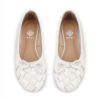 Kadın Ekru Rugan Deri Babet