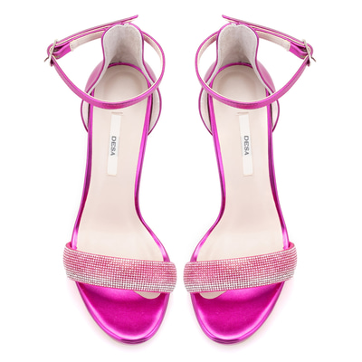 Kadın Fuşya Topuklu Abiye Sandalet