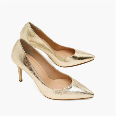 Kadın Gold Klasik Topuklu Ayakkabı