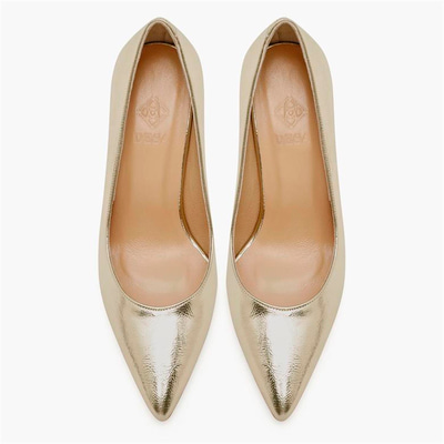 Kadın Gold Klasik Topuklu Ayakkabı