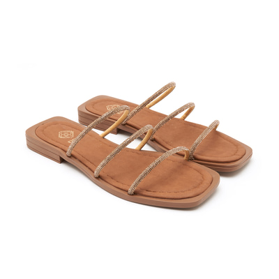 Kadın Gold Taşlı Terlik