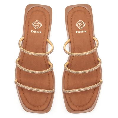 Kadın Gold Taşlı Terlik