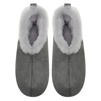 Kadın Gri Fluffy Yünlü Patik