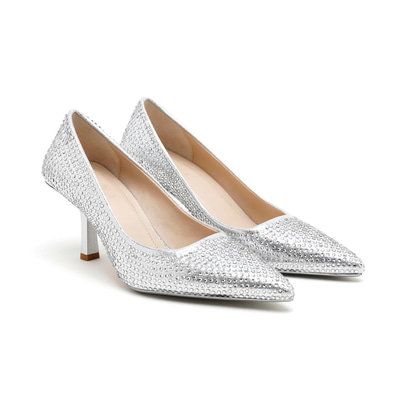 Kadın Gümüş Taşlı Abiye Stiletto
