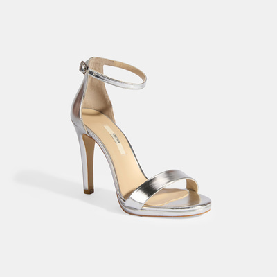 Kadın Gümüş Topuklu Abiye Sandalet